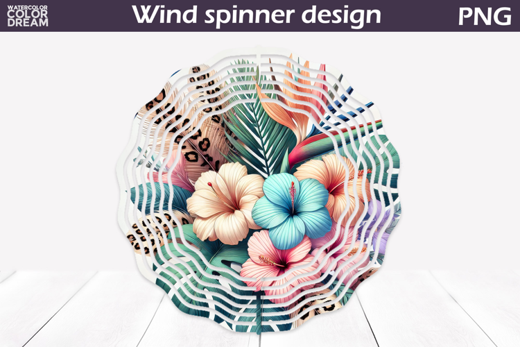 Wildflowers Wind Spinner | Pastel Tropical Floral Wind Spinn