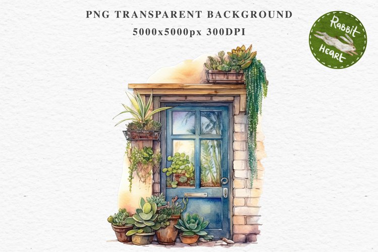 Floral Window Flowers Clipart PNG Scrapbooking Nursery Art