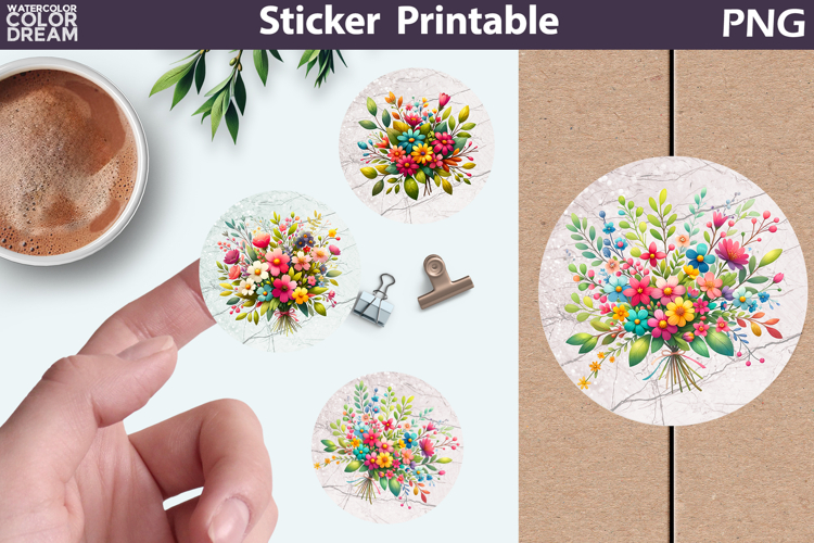 Wildflowers Sticker | Floral Sticker example image 1