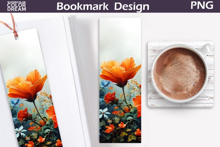 3D Flowers Bookmark | Floral Bookmark example image 1