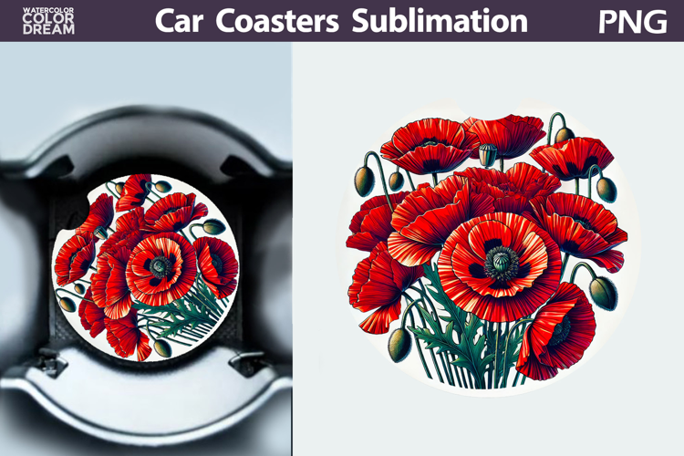 Wildflowers Car Coaster | Flowers Car Coaster