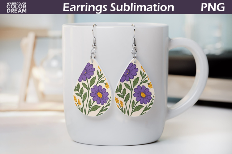 Wildflowers Teardrop Earrings | Vintage Floral Earrings