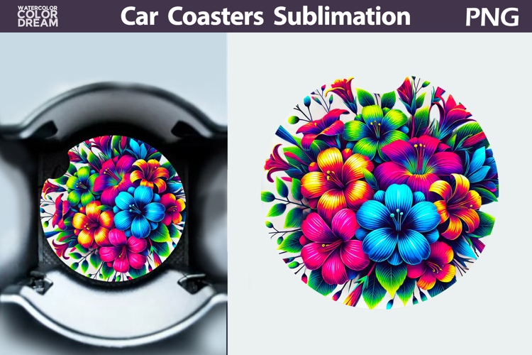 Wildflowers Car Coaster | Flowers Car Coaster