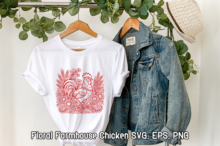 Floral Chicken Svg Image 15