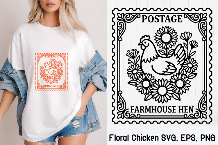 Floral Chicken Svg Image 13