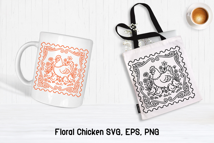 Floral Chicken Svg Image 8
