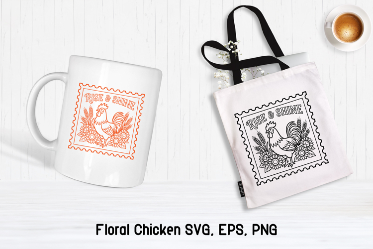 Floral Chicken Svg Image 6