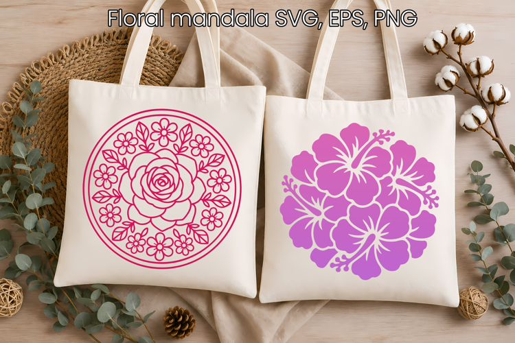 Boho Flower Mandala SVG Design