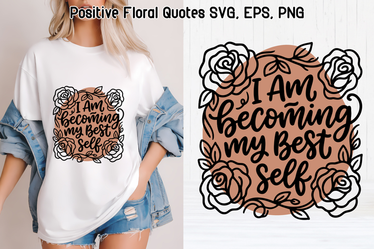 Floral self love SVG | Self care quote SVG
