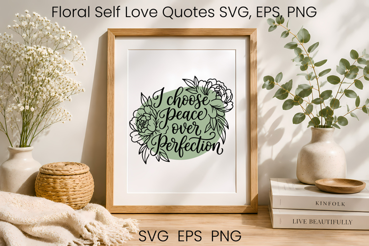 Floral self love SVG | Self care quote SVG