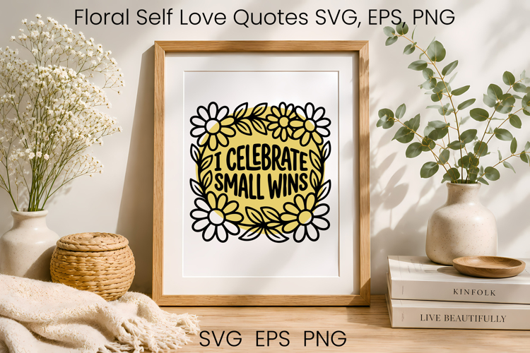 Floral self love SVG | Self care quote SVG