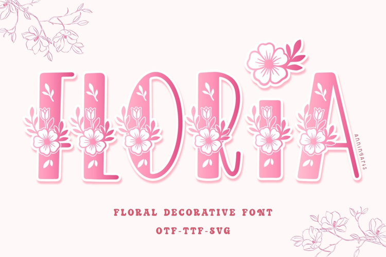 Floria - Floral Decorative Font