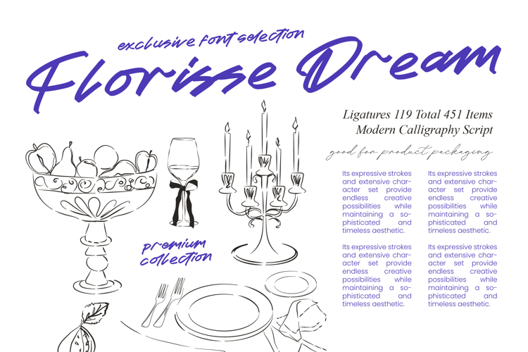 Florisse Dream - Modern Calligraphy Script