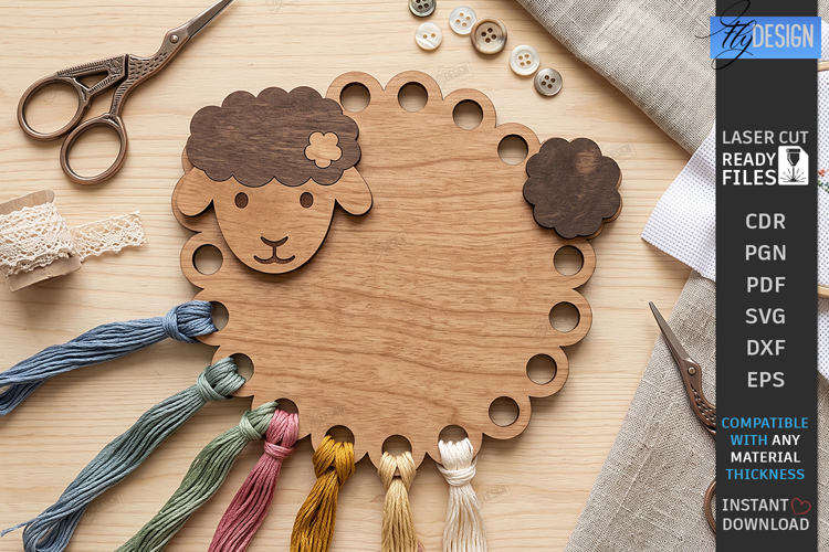 Embroidery Floss Organizer Laser Cut | Thread Holder | Craft
