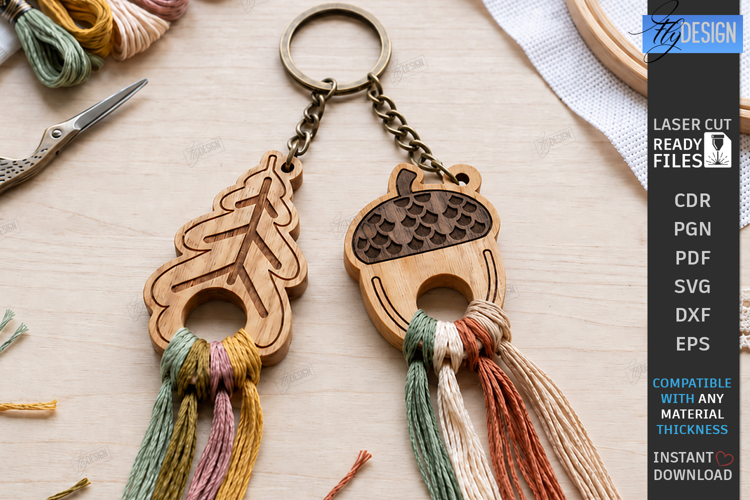 Embroidery Floss Keychain Laser Cut | Thread Holder | Craft
