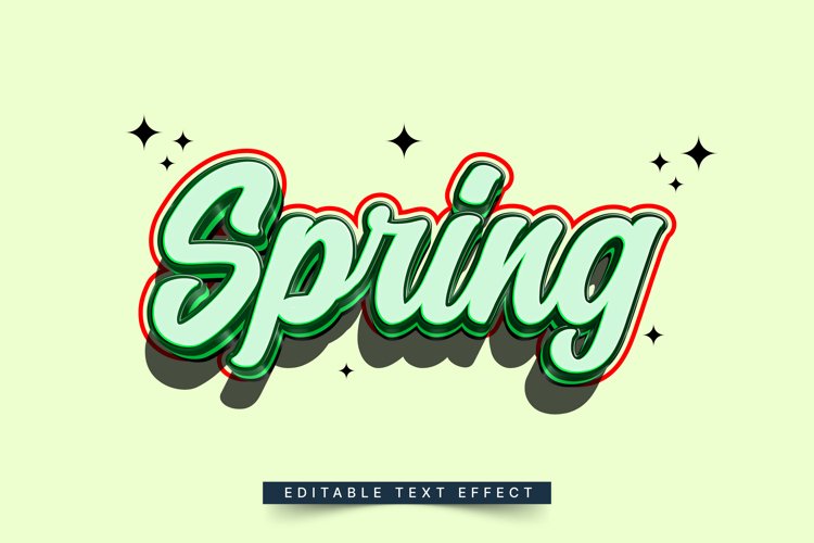 Editable Text Effect for Illustrator. Vector Graphic styles example image 1