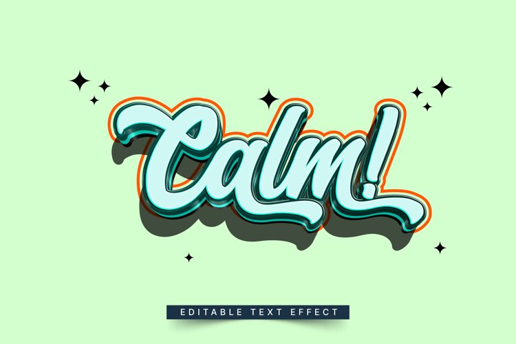 Editable Text Effect for Illustrator. Vector Graphic styles