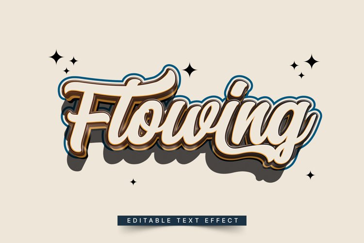 Editable Text Effect for Illustrator. Vector Graphic styles example image 1