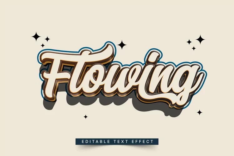 Editable Text Effect for Illustrator. Vector Graphic styles