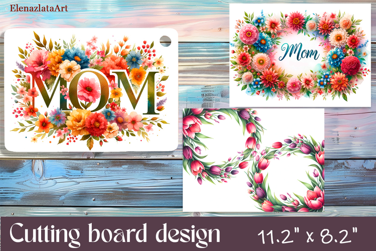 Watercolor summers flowers Cutting Board
