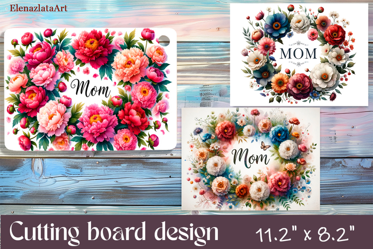 Watercolor summers flowers Cutting Board