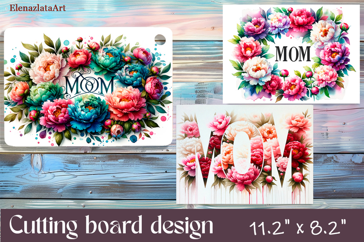Watercolor summers flowers Cutting Board