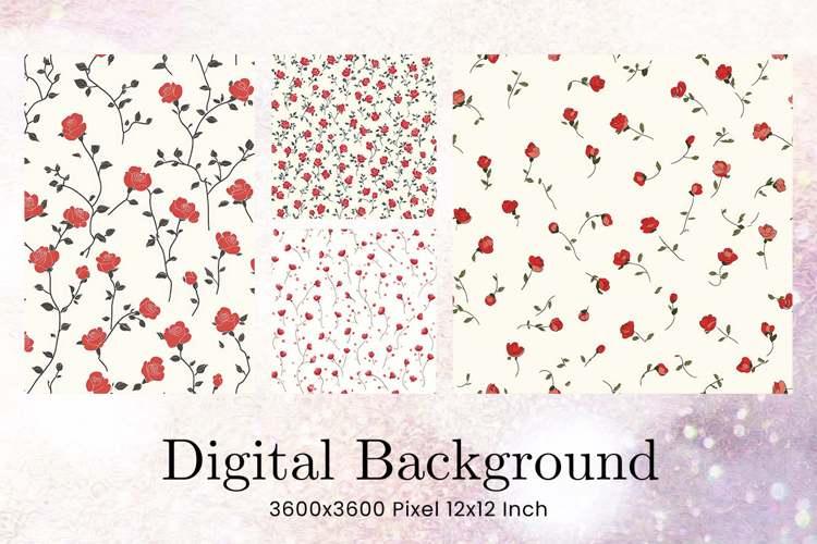 Flower Pattern Background Wallpaper Digital Paper_27