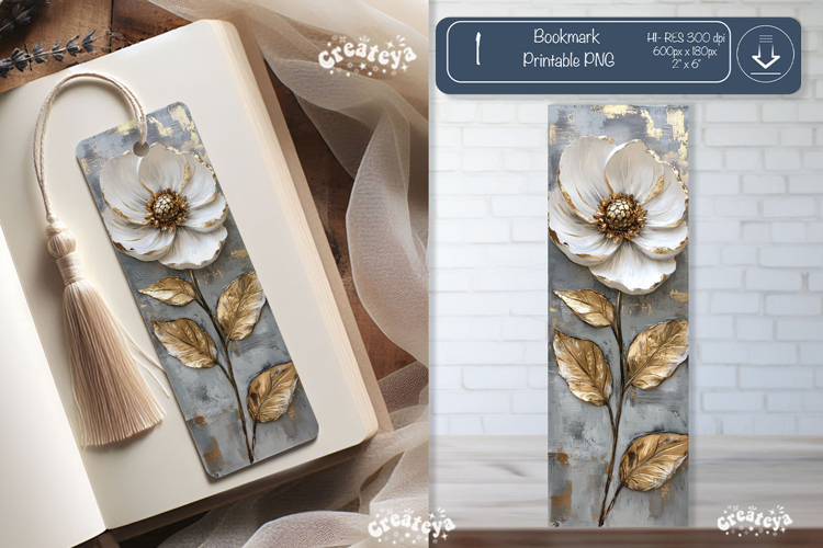 Vintage Floral Bookmark Acrylic Bookmark Flower sublimation