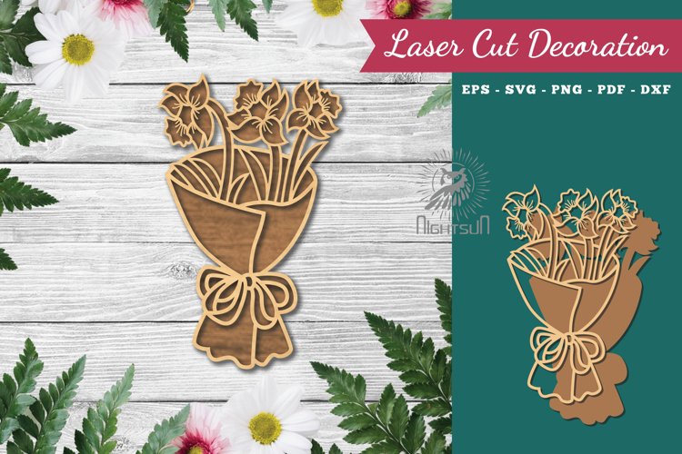 Flower Bouquet Laser Cut Decoration
