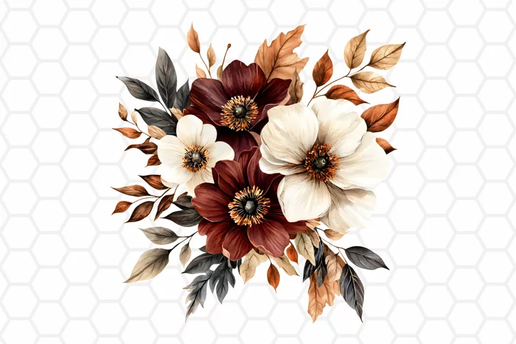 Flower Bouquet Watercolor Clipart | Sublimation PNG