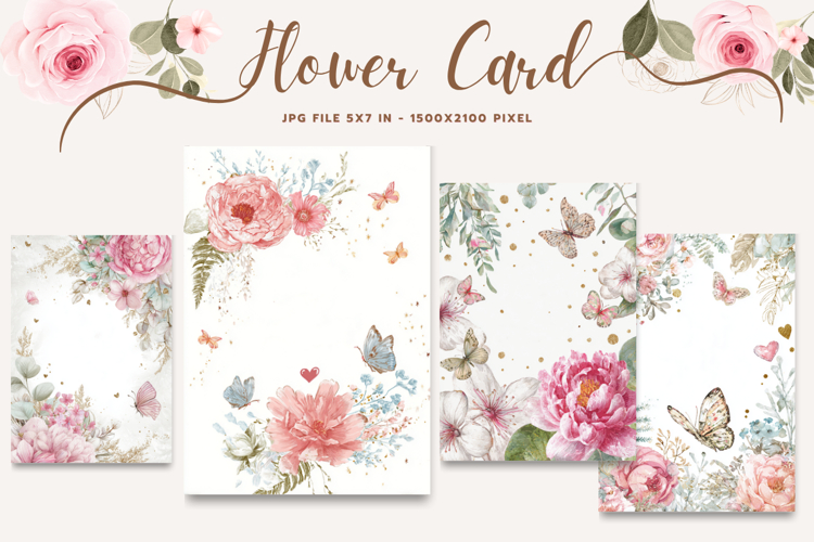 Flower Card Floral Card Printable Birthday Greeting Card_8