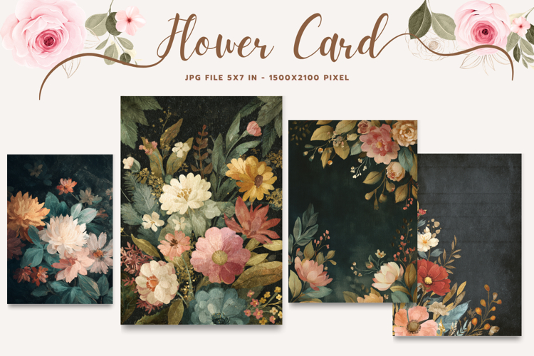 Flower Card Floral Card Printable Birthday Greeting Card_2