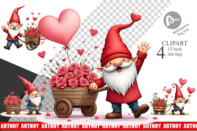 Valentine Gnome Png Image 3