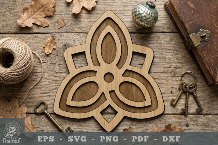 Flower Celtic Lasercut Decoration 1 example image 1