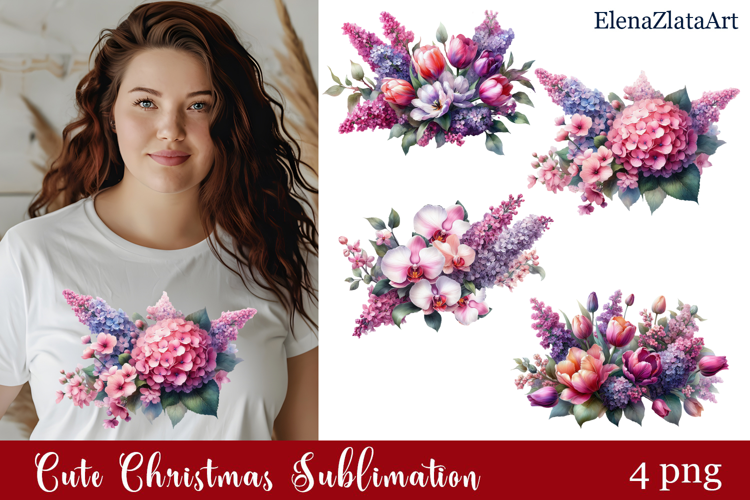 Flower clipart, Watercolor floral clipart, Bouquets