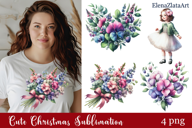 Flower clipart, Watercolor floral clipart, Bouquets