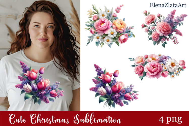 Flower clipart, Watercolor floral clipart, Bouquets