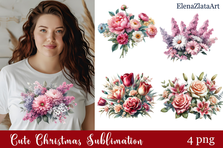 Flower clipart, Watercolor floral clipart, Bouquets