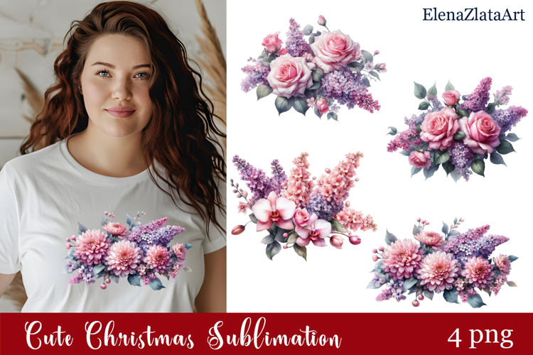 Flower clipart, Watercolor floral clipart, Bouquets