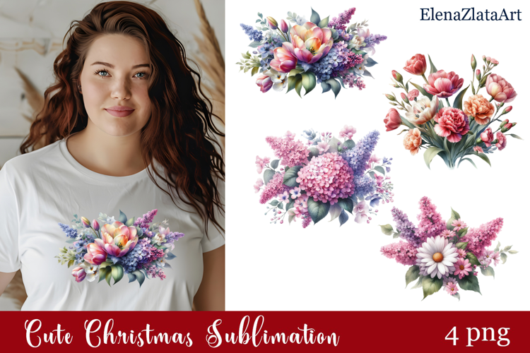 Flower clipart, Watercolor floral clipart, Bouquets