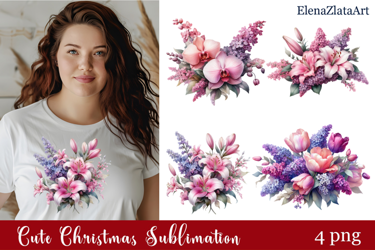 Flower clipart, Watercolor floral clipart, Bouquets