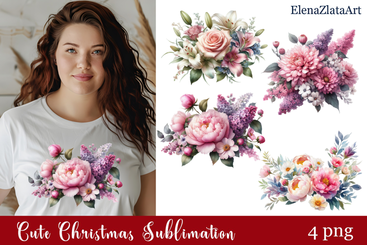 Flower clipart, Watercolor floral clipart, Bouquets