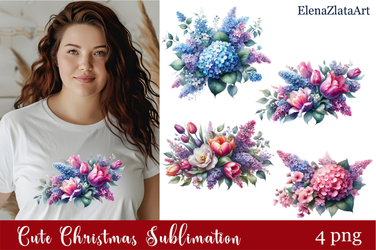 Flower clipart, Watercolor floral clipart, Bouquets