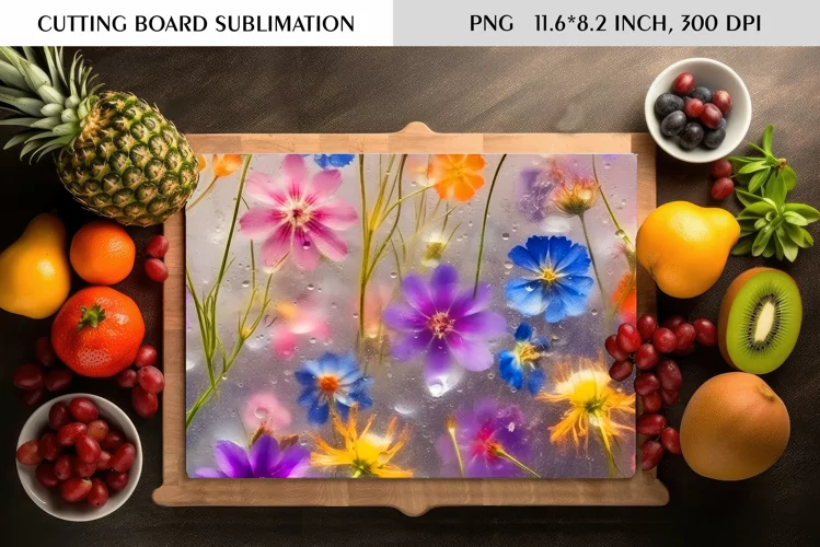 Summer Wild Flowers Design|Cutting Board Sublimation