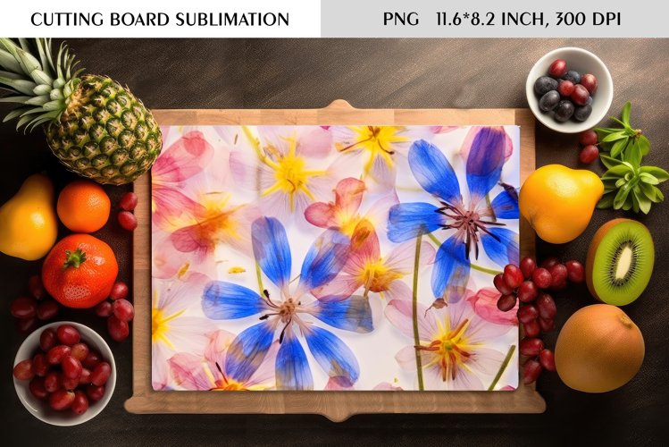 Summer Wild Flowers Design|Cutting Board Sublimation