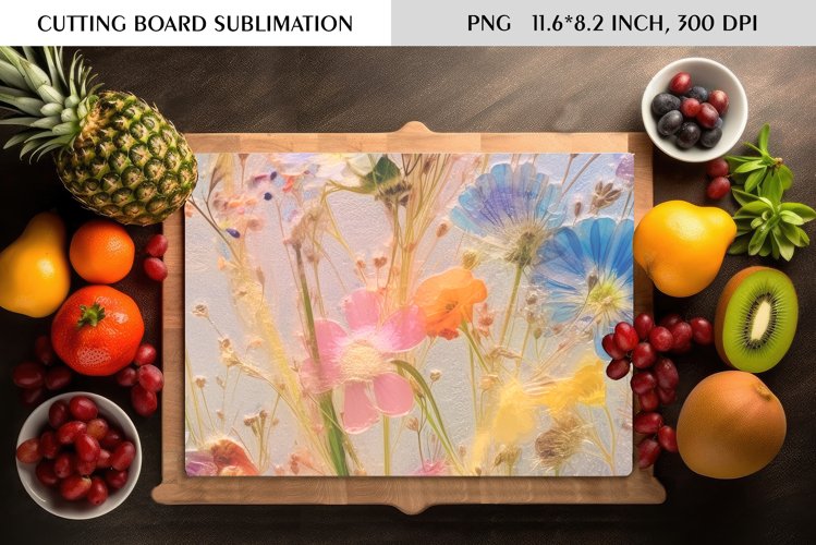Summer Wild Flowers Design|Cutting Board Sublimation