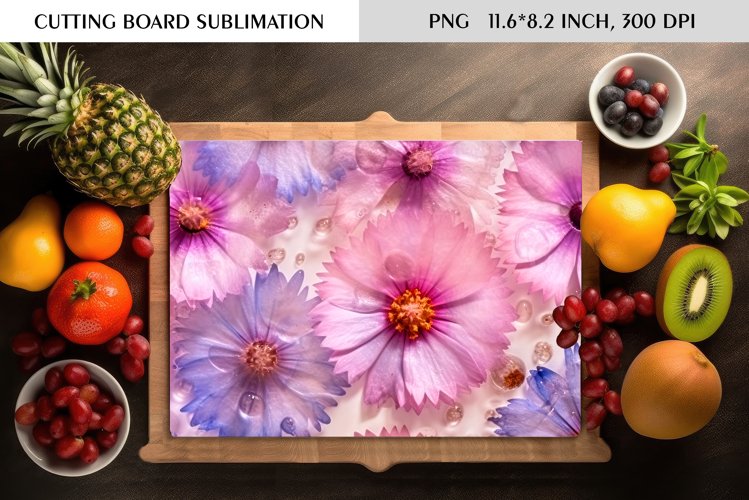 Summer Wild Flowers Design|Cutting Board Sublimation