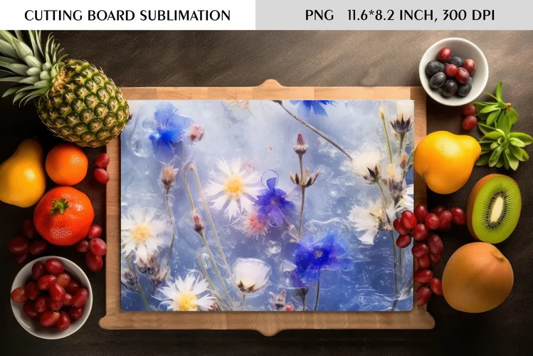 Summer Wild Flowers Design|Cutting Board Sublimation