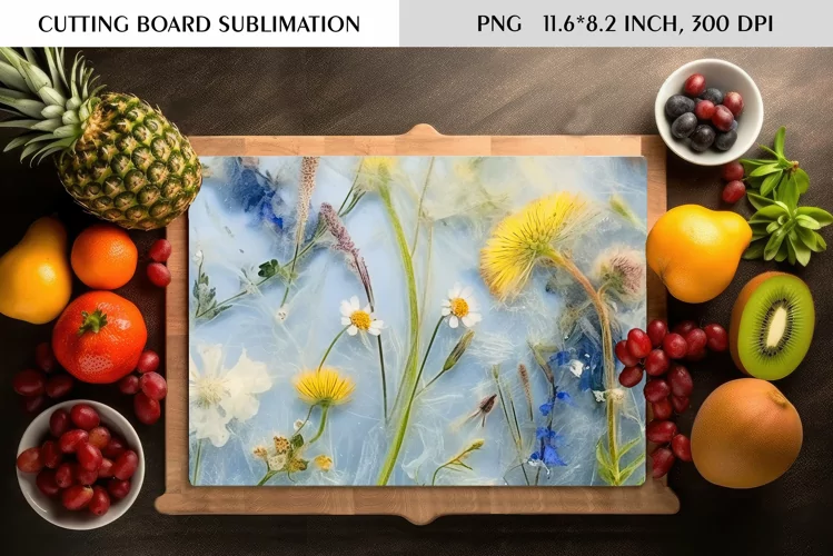 Summer Wild Flowers Design|Cutting Board Sublimation