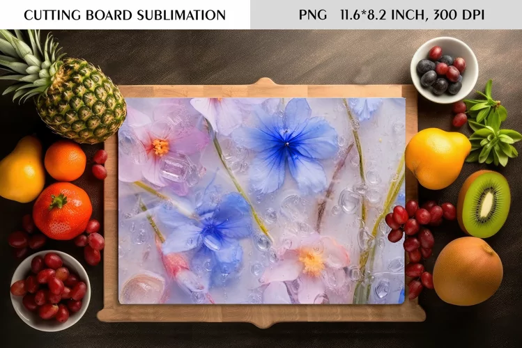 Summer Wild Flowers Design|Cutting Board Sublimation